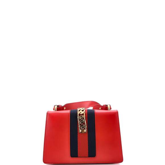 Gucci Sylvie Shoulder Bag Leather Small #236964G75B - Picture 3 of 7